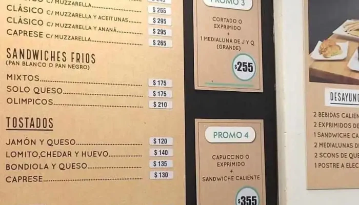 Paste Cafe Menu - Cafetería