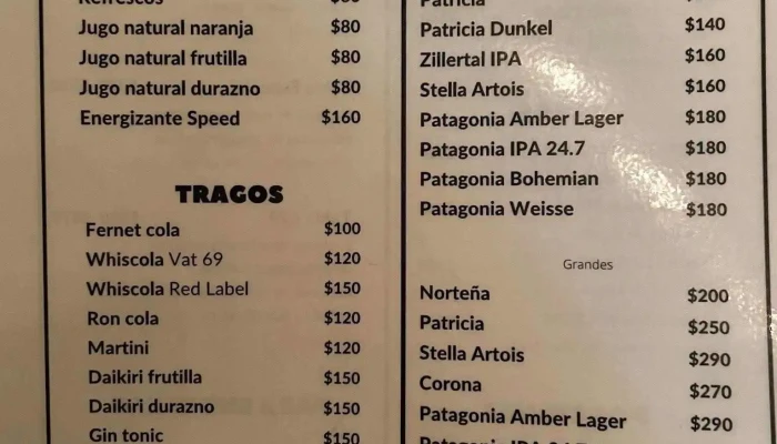 Patio 679:  Menu - Pub