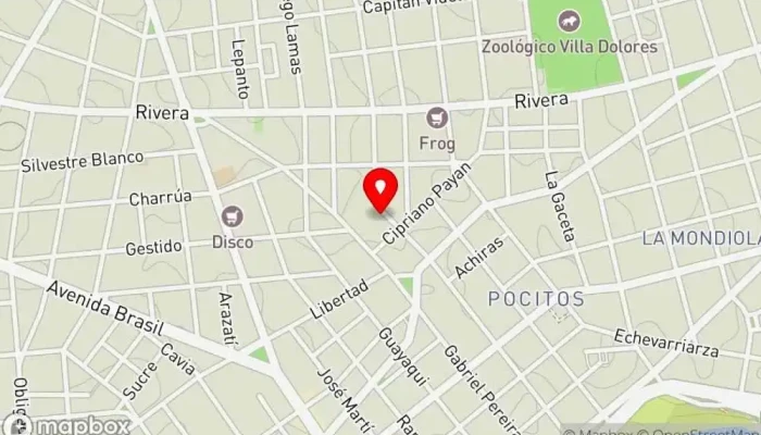 mapa de PatioUrbano Suites&Beds Bed & Breakfast en Montevideo