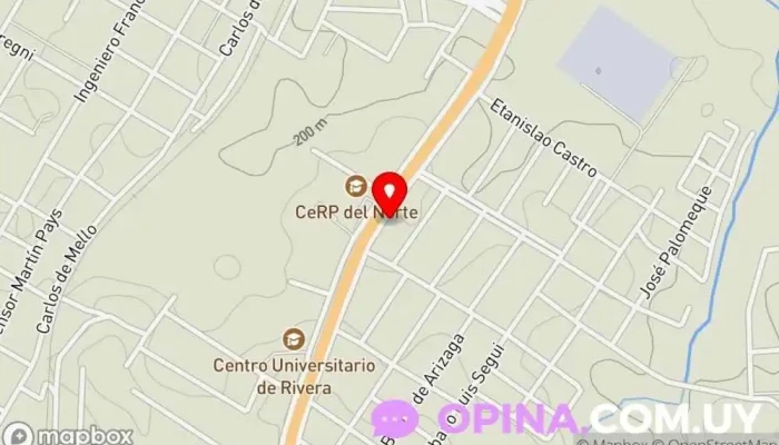 mapa de Pato Copias Papelería en Rivera