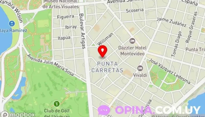 mapa de Paulis Inmobiliaria Agencia inmobiliaria en Montevideo