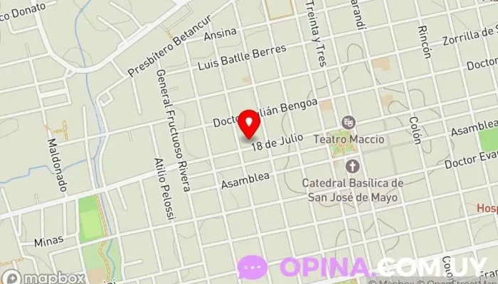 mapa de Payasin jardín Jardín de infancia en San José de Mayo