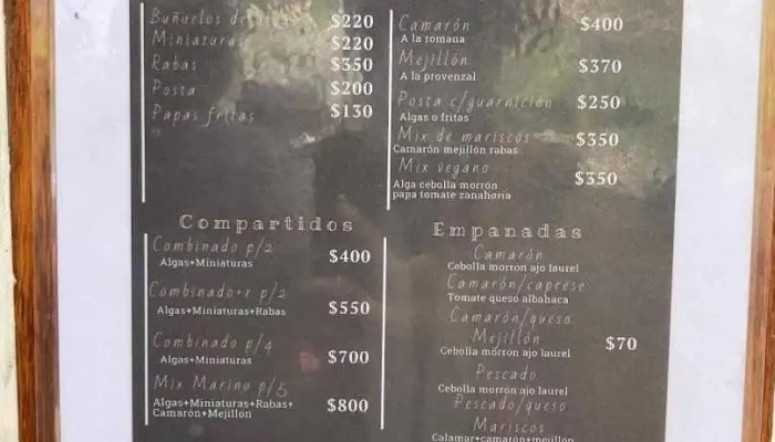 Pescaderia Tupambae Ornella Menu - Restaurante