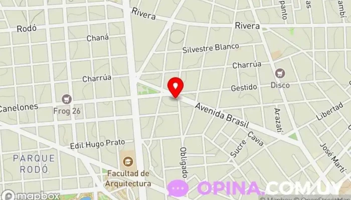 mapa de Physio Club Uy Clínica de fisioterapia en Montevideo