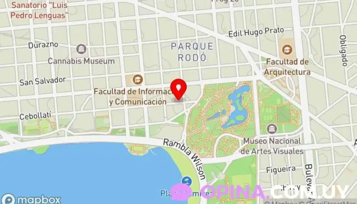 mapa de Pilar Quartino Propiedades Agencia inmobiliaria en Montevideo