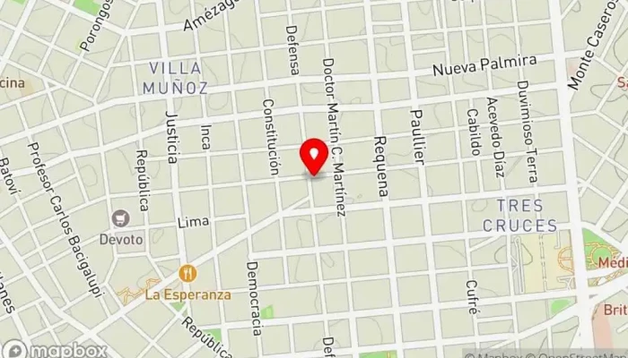 mapa de Pimientayajo Restaurante vegetariano en Montevideo