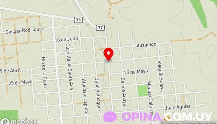 mapa de Piñeyro del campo Hospital psiquiátrico en 25 de Agosto