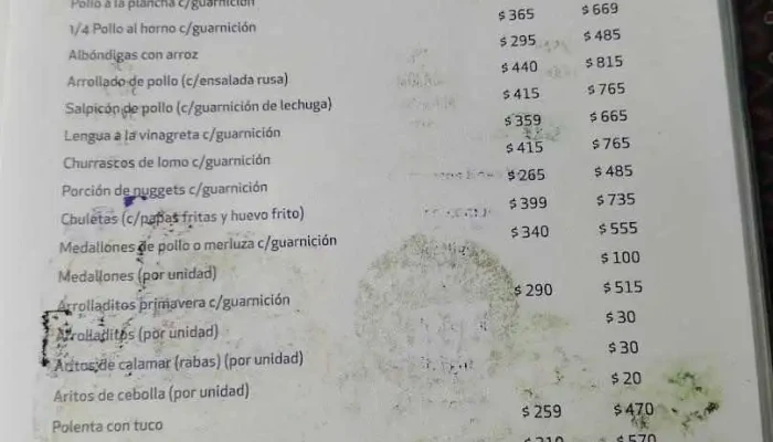 Pio Pio Menu - Restaurante de comida rápida