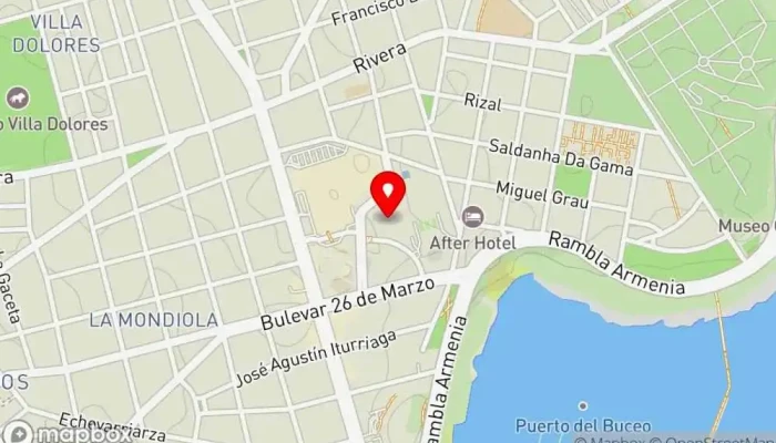 mapa de Piso 40 Club de Ejecutivos de Montevideo Restaurante en Montevideo