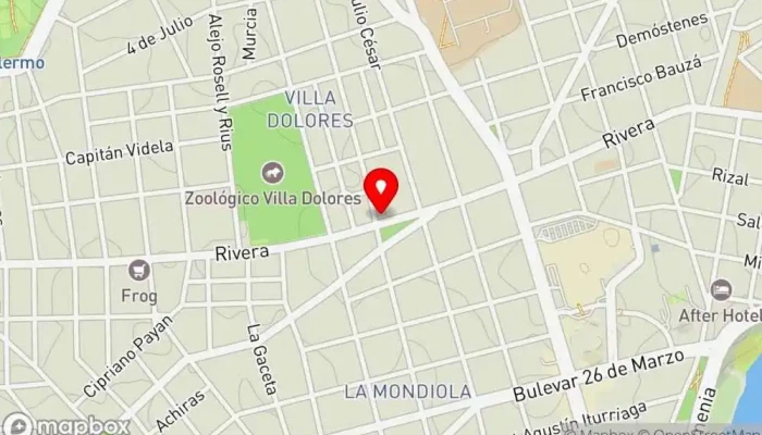 mapa de Pizza Boutique Venecia Pizzería en Montevideo