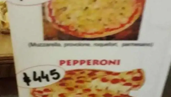 Pizza Nostra:  Menu