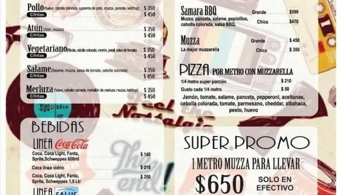 Pizza Privet:  Menu