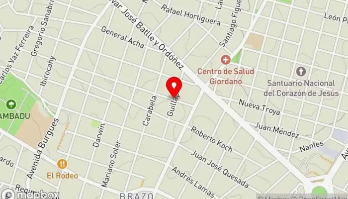 mapa de PizzaPrin Pizzería en Montevideo