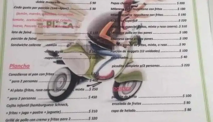 Pizzeria Doblemuza Menu