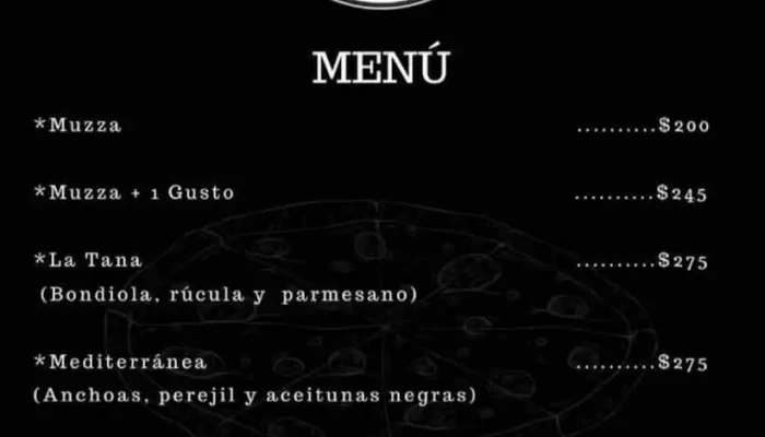 Pizzeria El Horno De Soca Menu