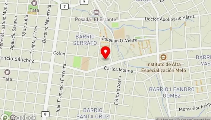 mapa de Pizzeria Gardel Pizzería en Melo