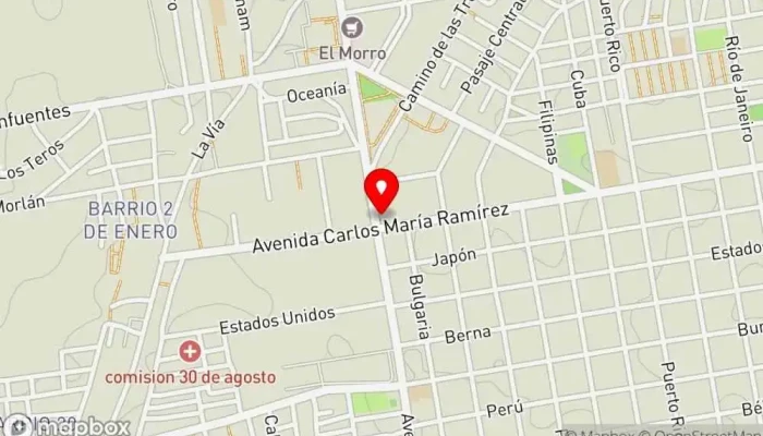 mapa de Pizzería Juancho Pizzería en Montevideo