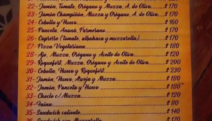 Pizzeria La Cuica -  Menu - Restaurante