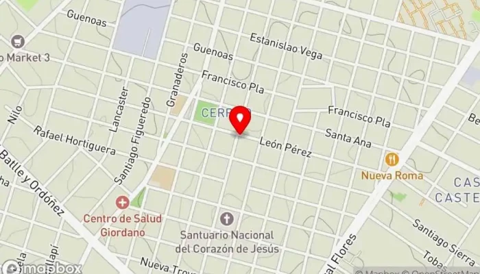 mapa de Pizzeria La Promo Pizzería en Montevideo