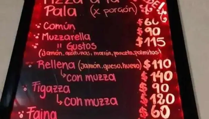 Pizzeria La Sede:  Menu