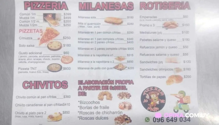 Pizzeria Lo De Yampii:  Menu - Pizzería