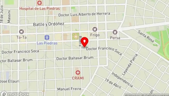 mapa de Pizzeria marquitos Pizzería en Las Piedras