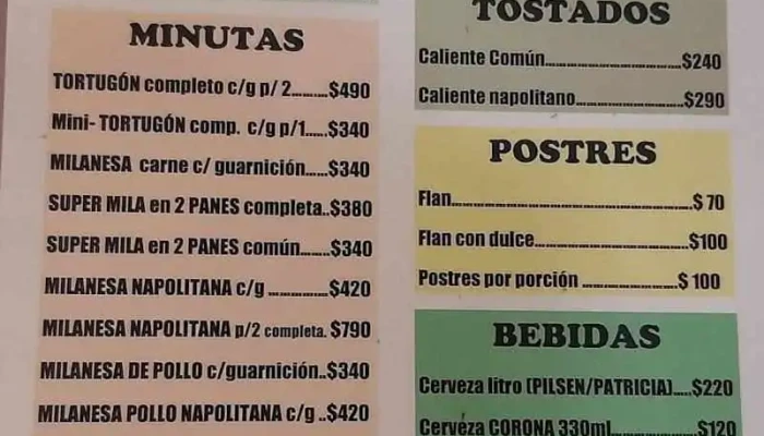 Pizzeria Mi Amigo El Moncho:  Menu