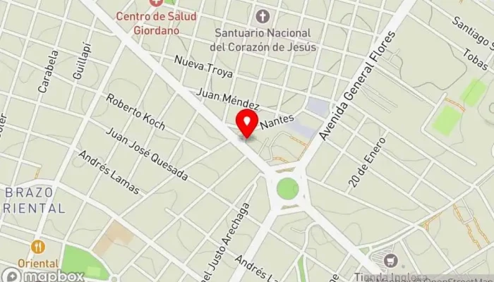 mapa de Pizzería Punto Uy Pizzería en Montevideo