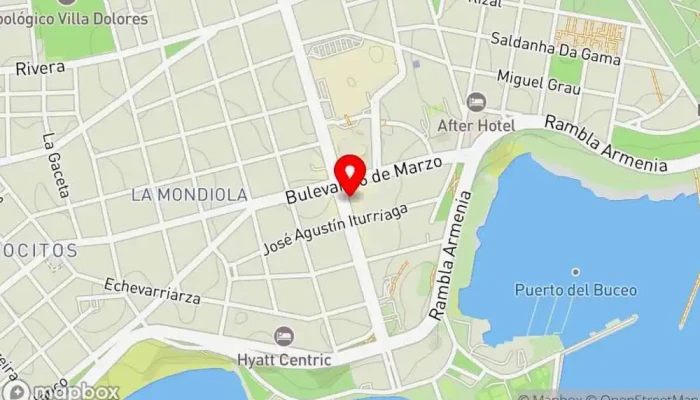 mapa de Pizzería Rodelu Pizzería en Montevideo