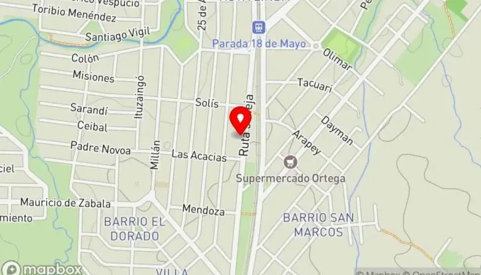 mapa de Pizzeria Tartaruga Pizzería en Las Piedras