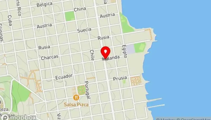 mapa de pizzeria tropical 2 Pizzería en Montevideo