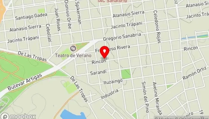 mapa de Pizzeria y chiviteria ByF Pizzería en Treinta y Tres