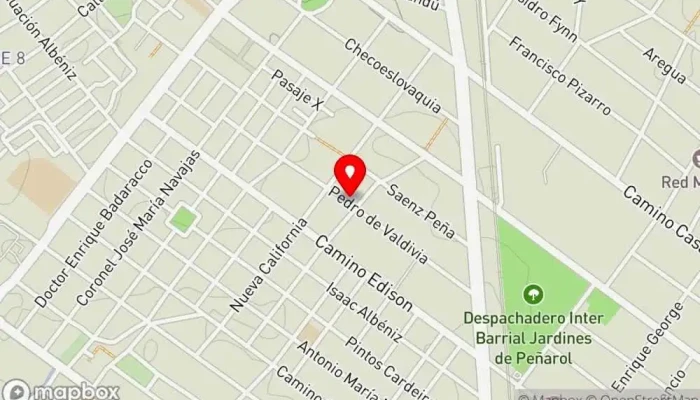 mapa de Pizzeria y Chiviteria Lo Del Chato Pizzería en Montevideo