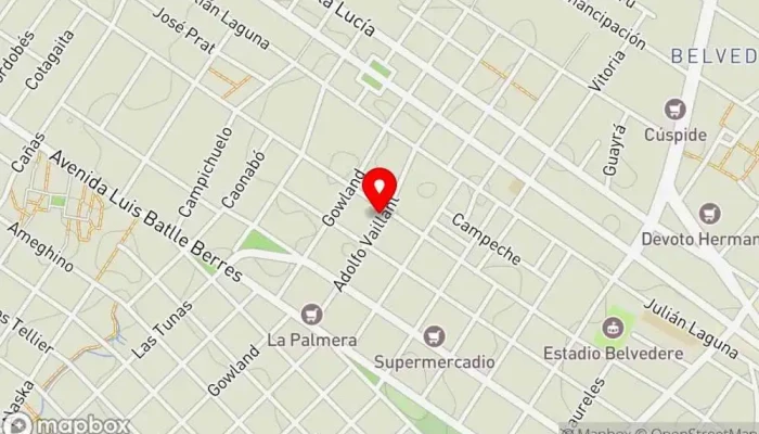 mapa de Pizzería y Rotisería Yannette Pizzería en Montevideo