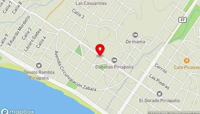 mapa de Pizzería ZetaPé Pizzería en Piriápolis