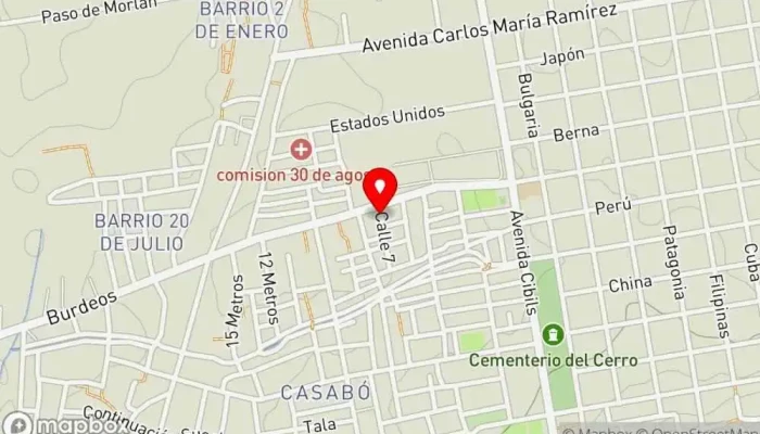 mapa de Pizzeria_al_paso Pizzería en Cerro_montevideo