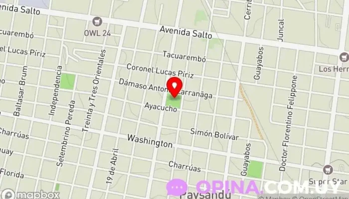 mapa de Plaza Bella Vista Parque en Paysandú