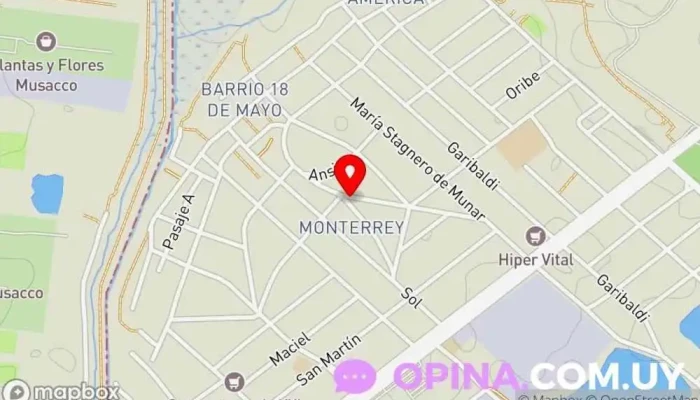 mapa de Plaza Faria Escuela en Ciudad de la Costa