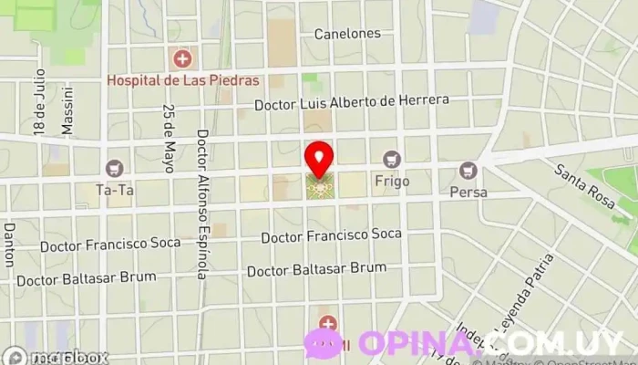 mapa de Plaza José Batlle y Ordóñez Parque en Las Piedras