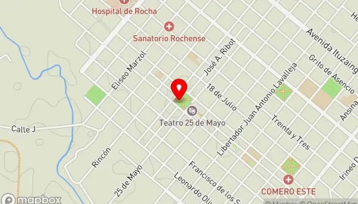 mapa de Plaza Rocha Parque en Rocha