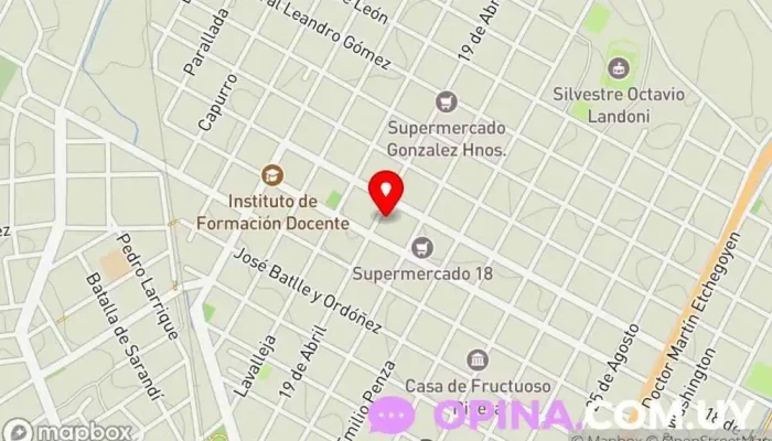 mapa de Plaza Sarandi Parque en Durazno