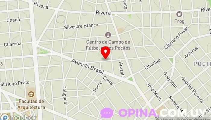 mapa de Poggio & Asociados Propiedades Agencia inmobiliaria en Montevideo