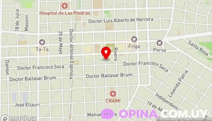 mapa de Policlínica Asociación española Médico en Las Piedras