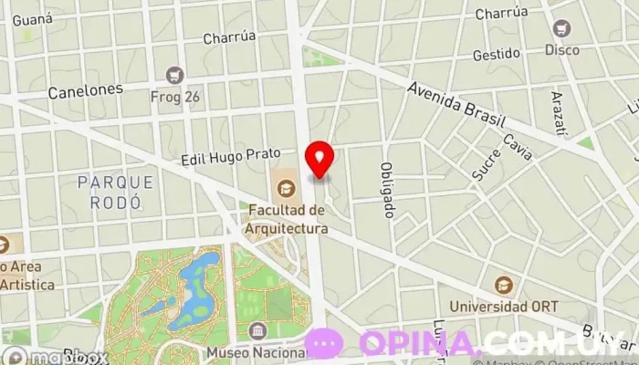 mapa de Policlínica Asociación Española Clínica ambulatoria en Montevideo