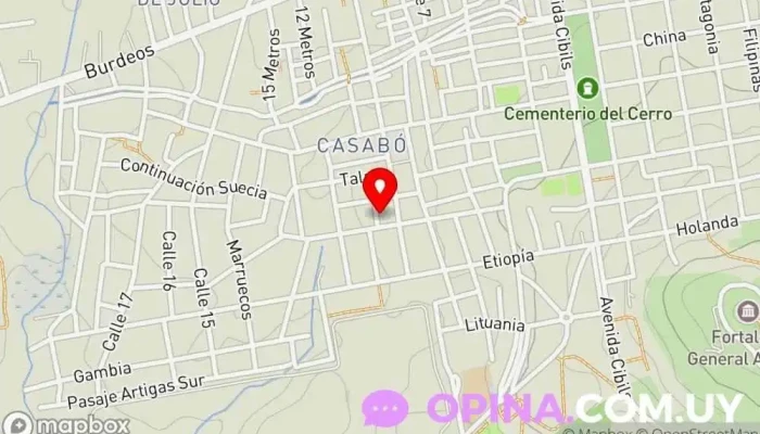 mapa de Policlínica Casabó | Montevideo Salud Centro de salud comunitario en Montevideo