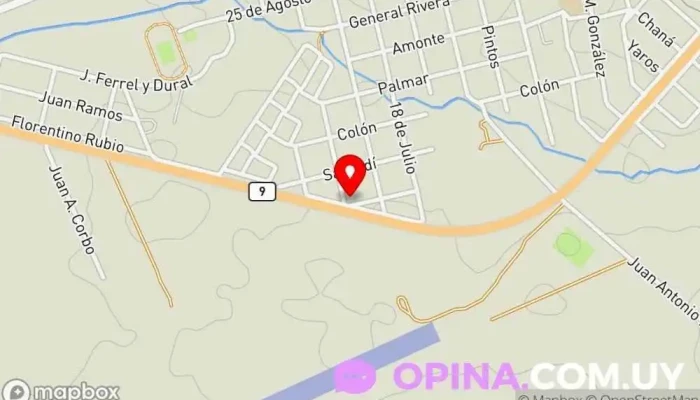 mapa de Policlínica Florinda ASSE Centro médico en Castillos