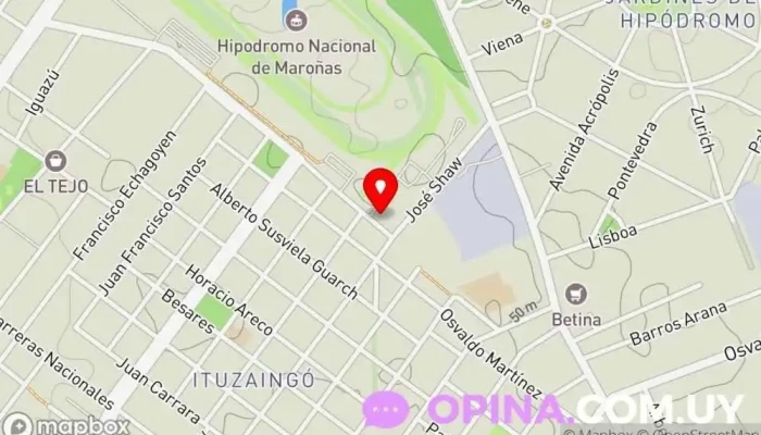 mapa de Policlínica Maroñas Centro médico en Montevideo