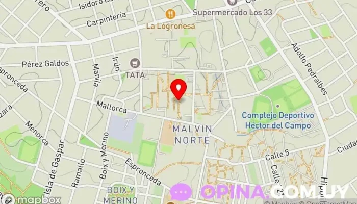 mapa de Policlínica Odontológica EE71 Clínica dental en Montevideo