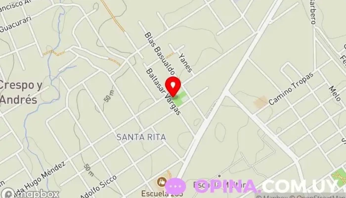 mapa de Polideportivo Toledo Centro educativo en Villa Crespo y San Andrés