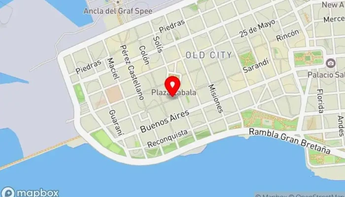 mapa de Poolish Resto Bar Pub restaurante en Montevideo